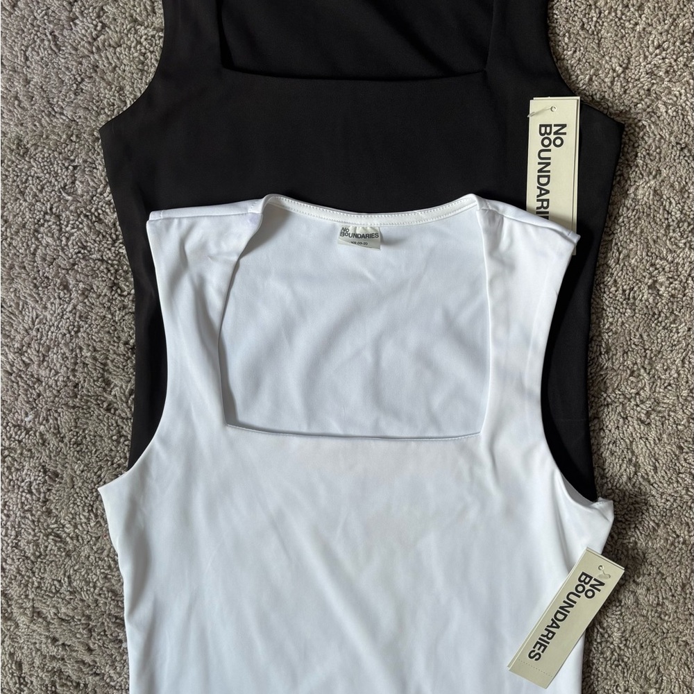 No Boundaries Women's Black and White Tank Tops(sold together for $10)